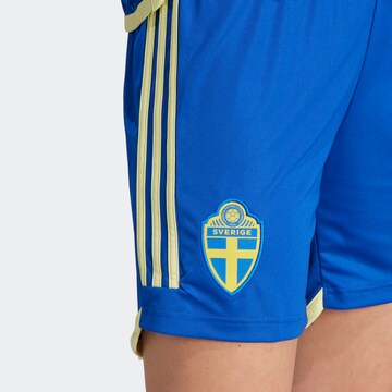 ADIDAS PERFORMANCE Loose fit Workout Pants 'Schweden Frauenteam 23' in Blue