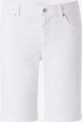 Coupe slim Pantalon 'BERMUDA' Angels en blanc : devant