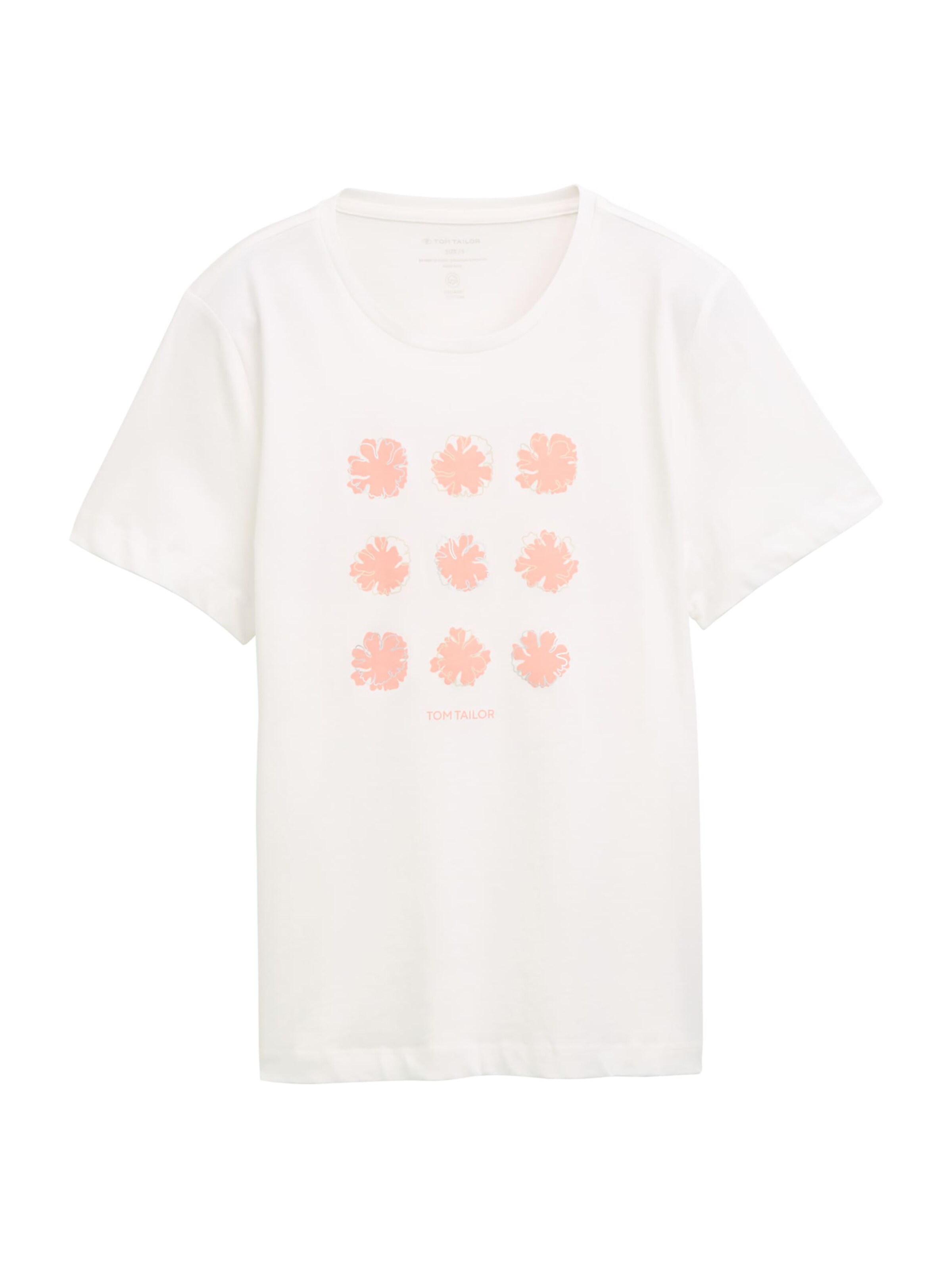 Tricou de la TOM TAILOR pe alb: față