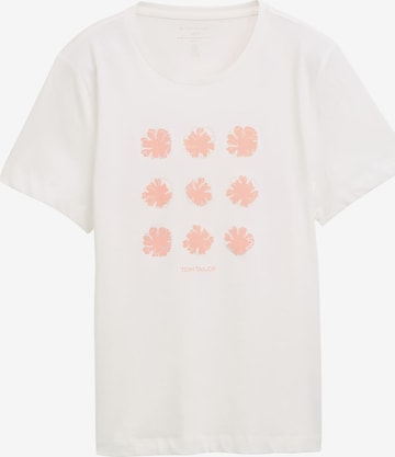 TOM TAILOR Тениска в бяло: отпред