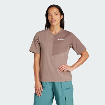 T-shirt fonctionnel 'Multi' ADIDAS TERREX en marron : devant
