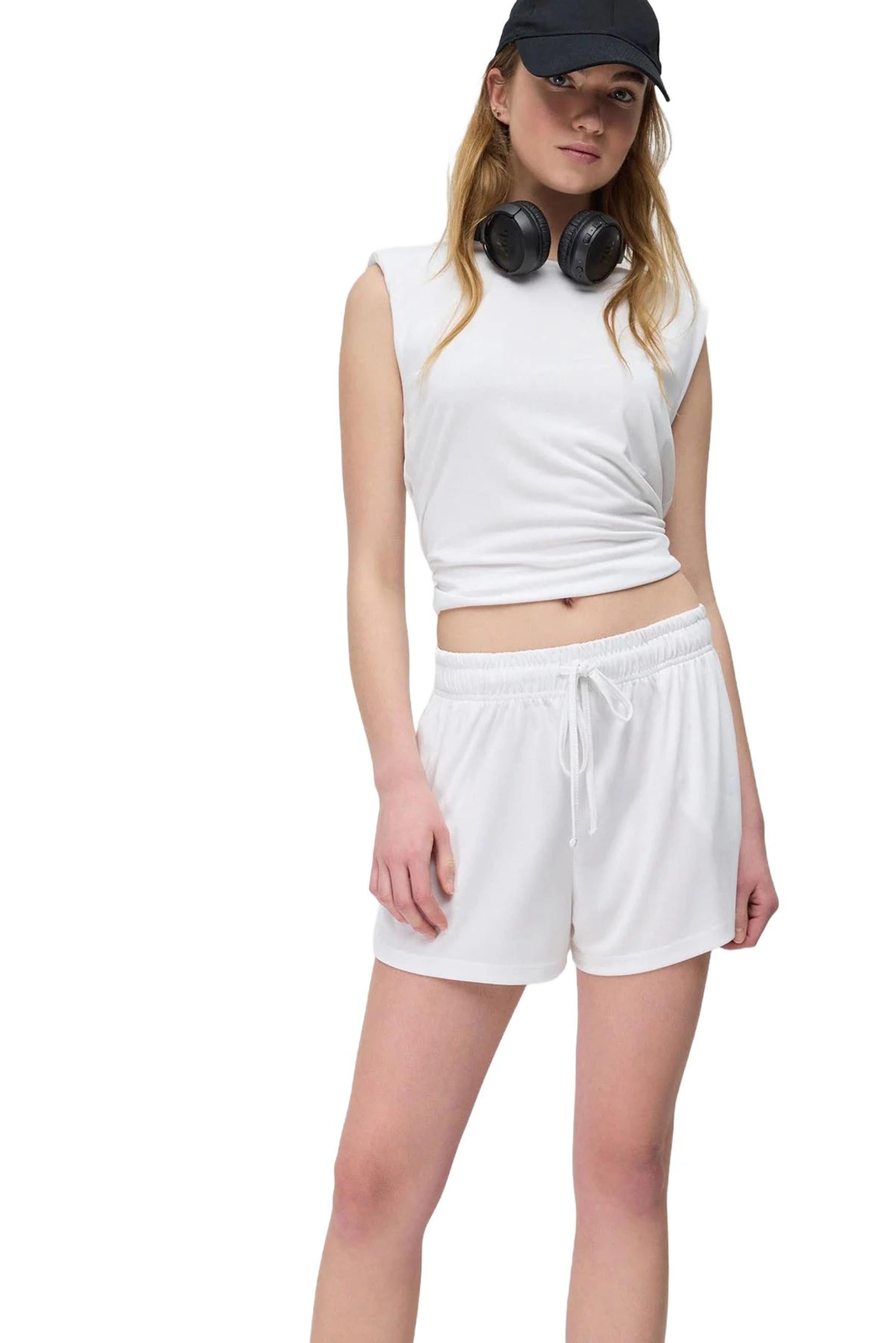No Matter What Regular Pants in White: front