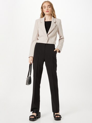 modström Regular Trousers with creases 'Gale' in Black