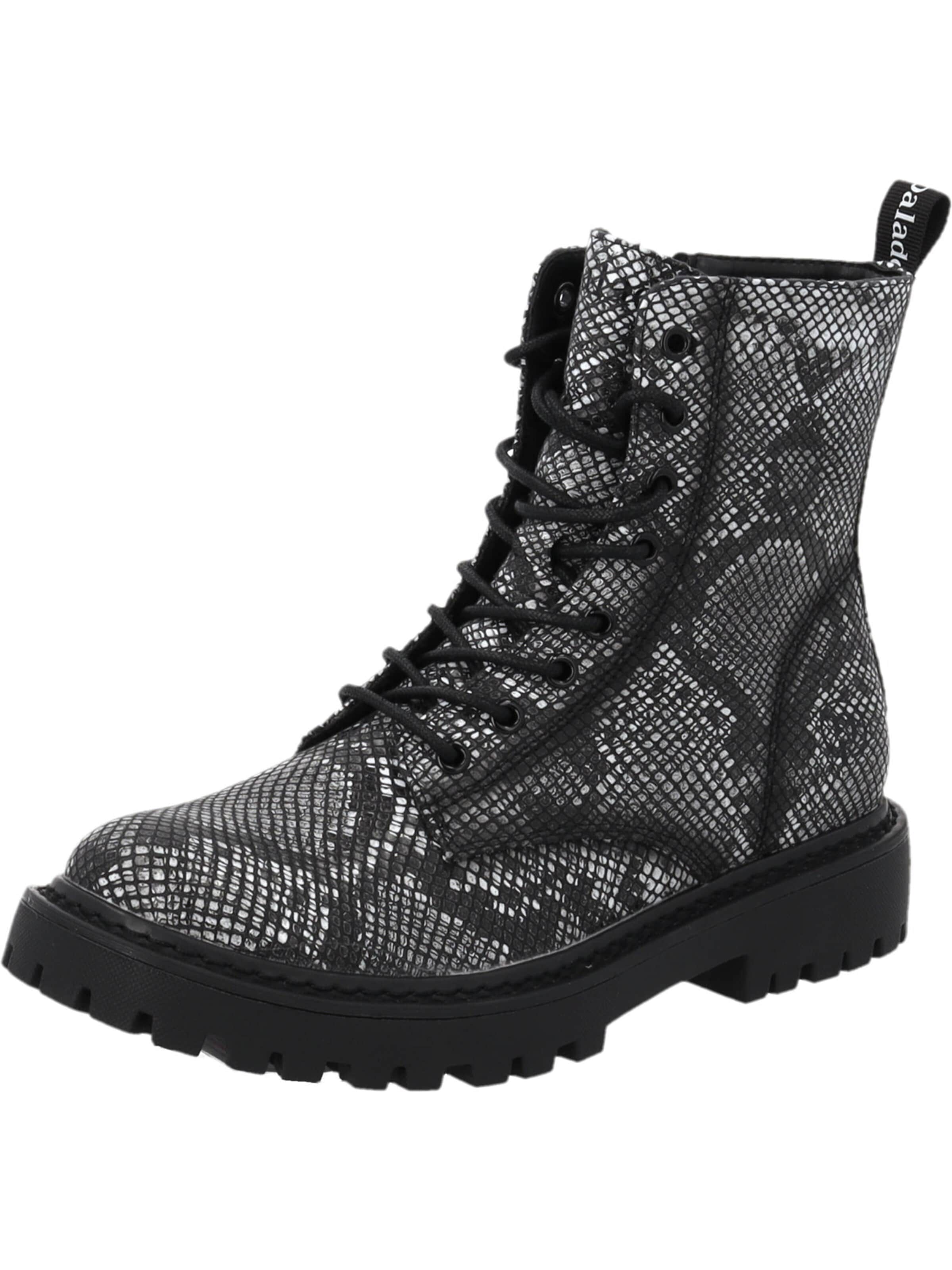 Palado by Sila Sahin Schnürstiefelette 'Liklys'‌‌‌‌‌‌‌‌ in Schwarz: Vorderseite