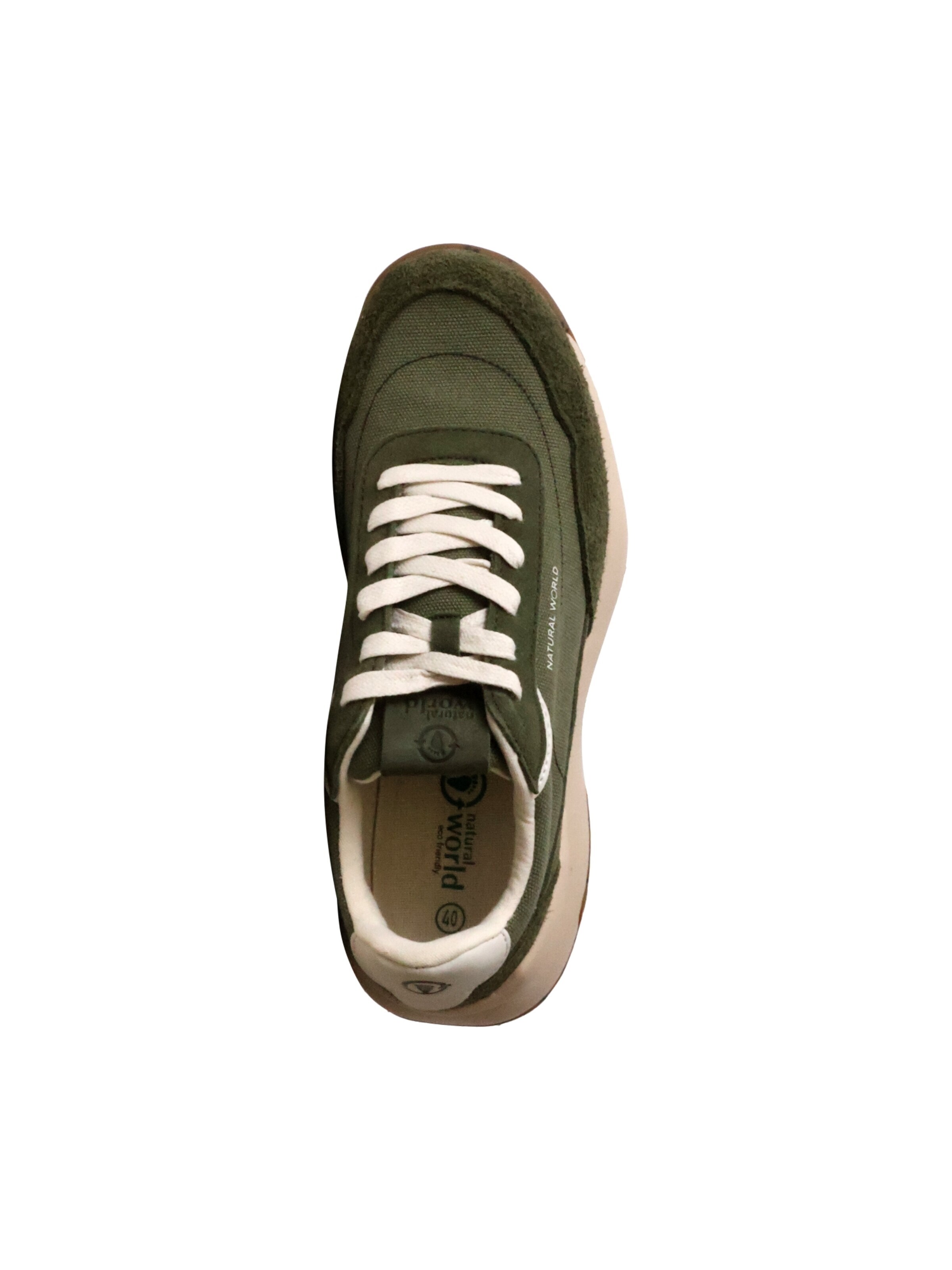Tamaris Athletic lace-up shoe 'Estellencs-Sneaker aus Leder' in Green