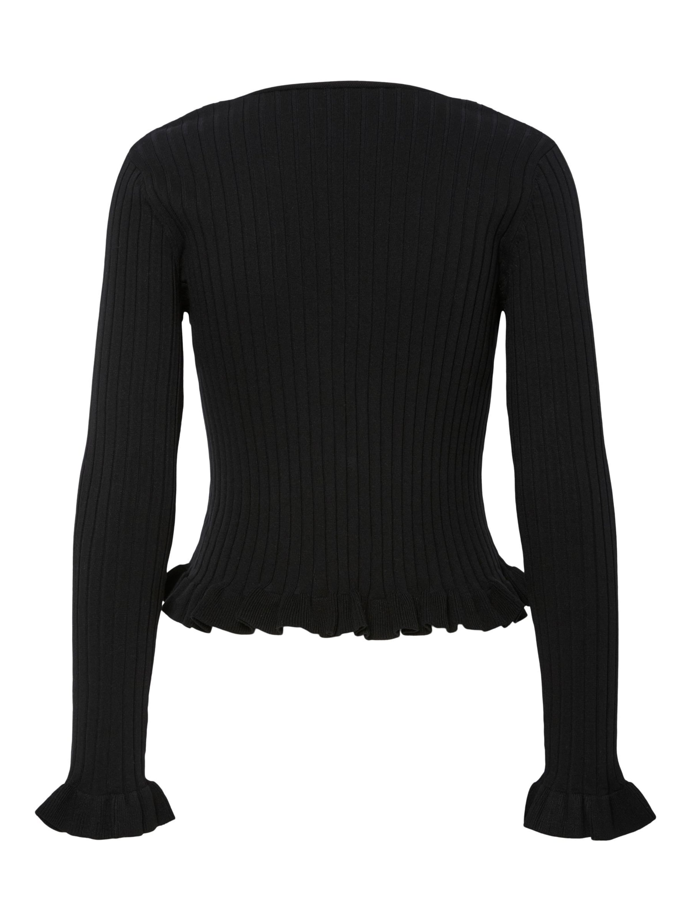 PIECES Gebreid vest 'PCRagnhild' in Zwart