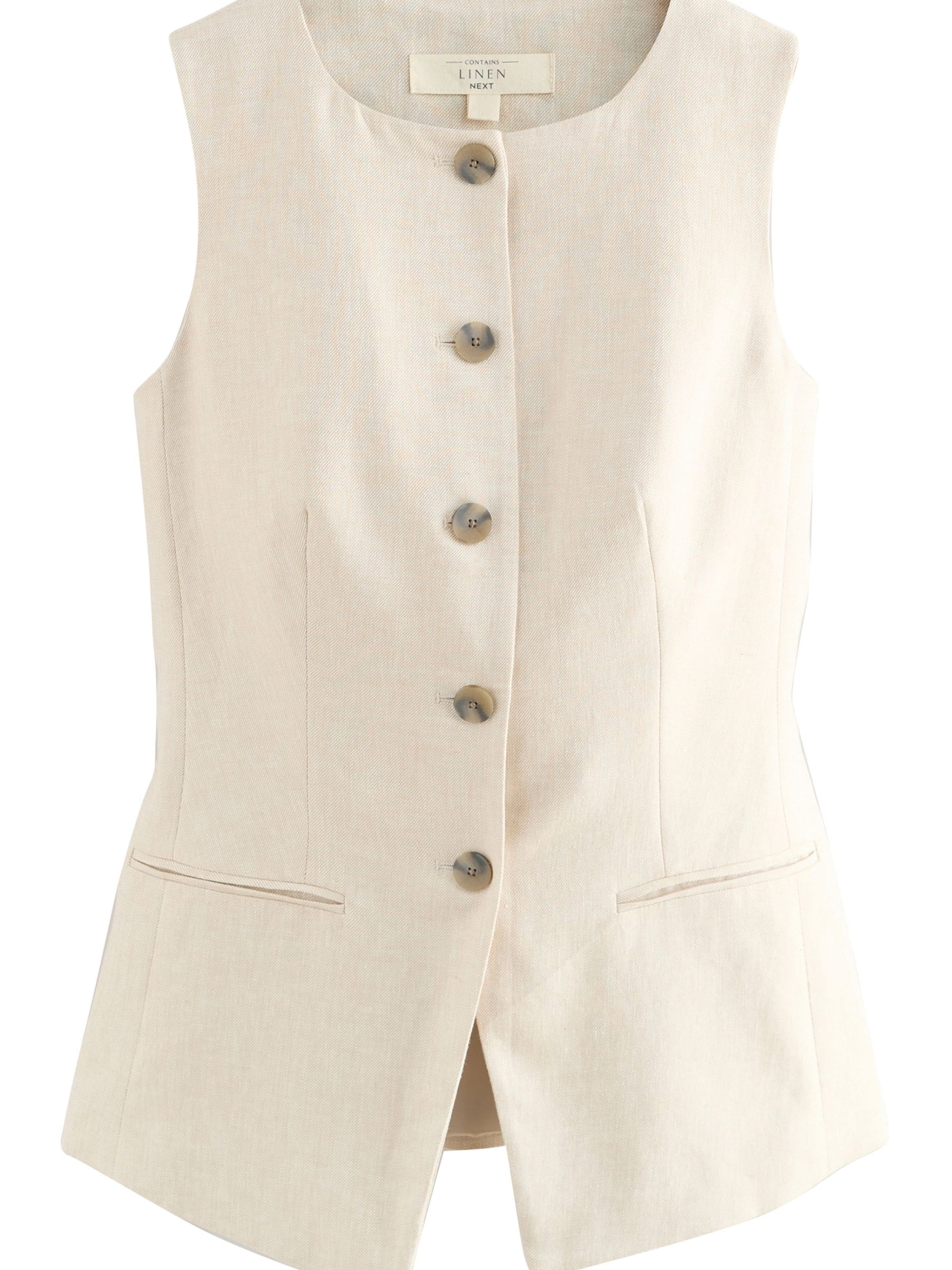 Next Anzugweste in Beige: Vorderseite