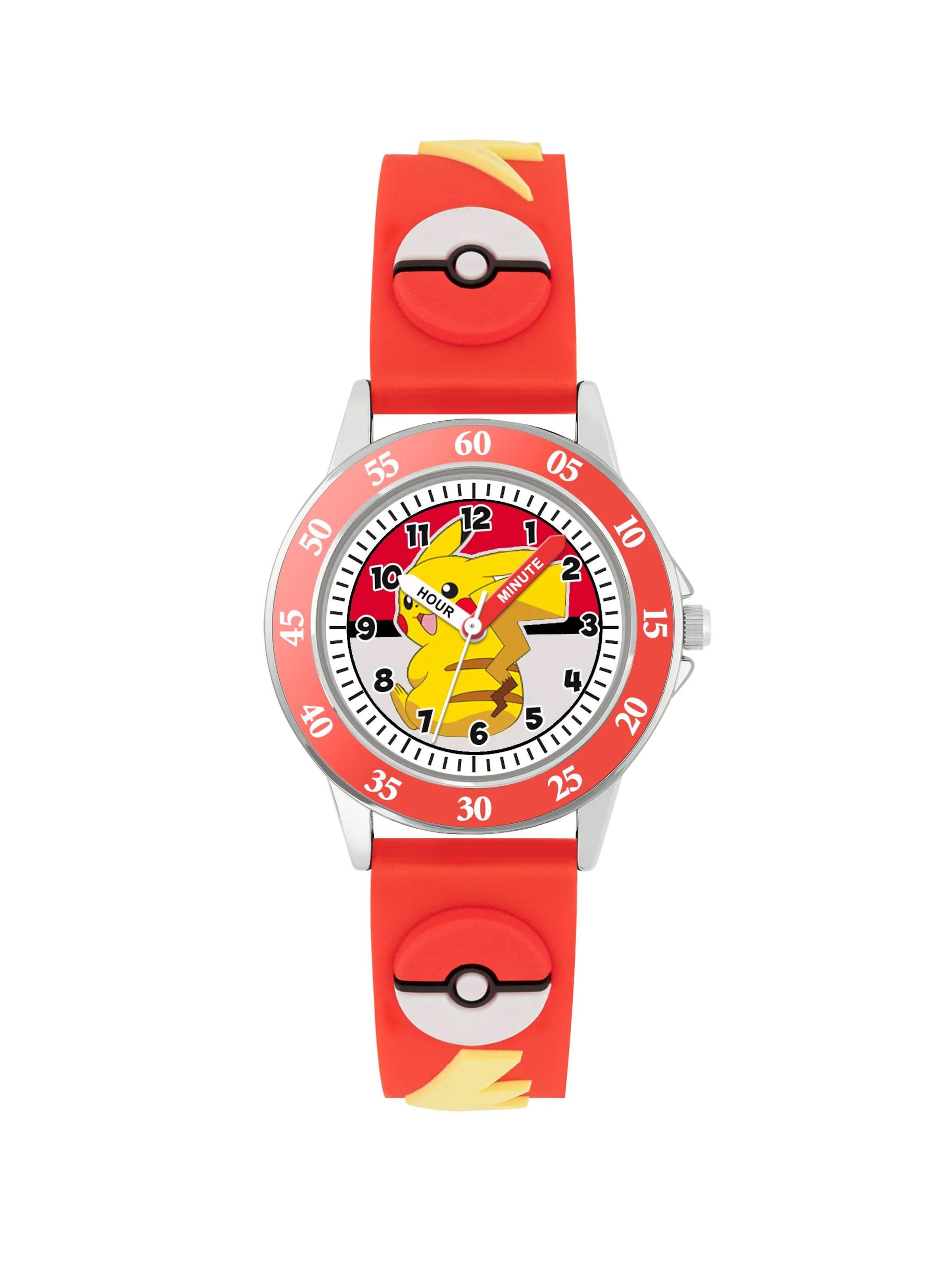 DISNEY Watch 'Pokemon Pikachu Time Teacher' in Red: front