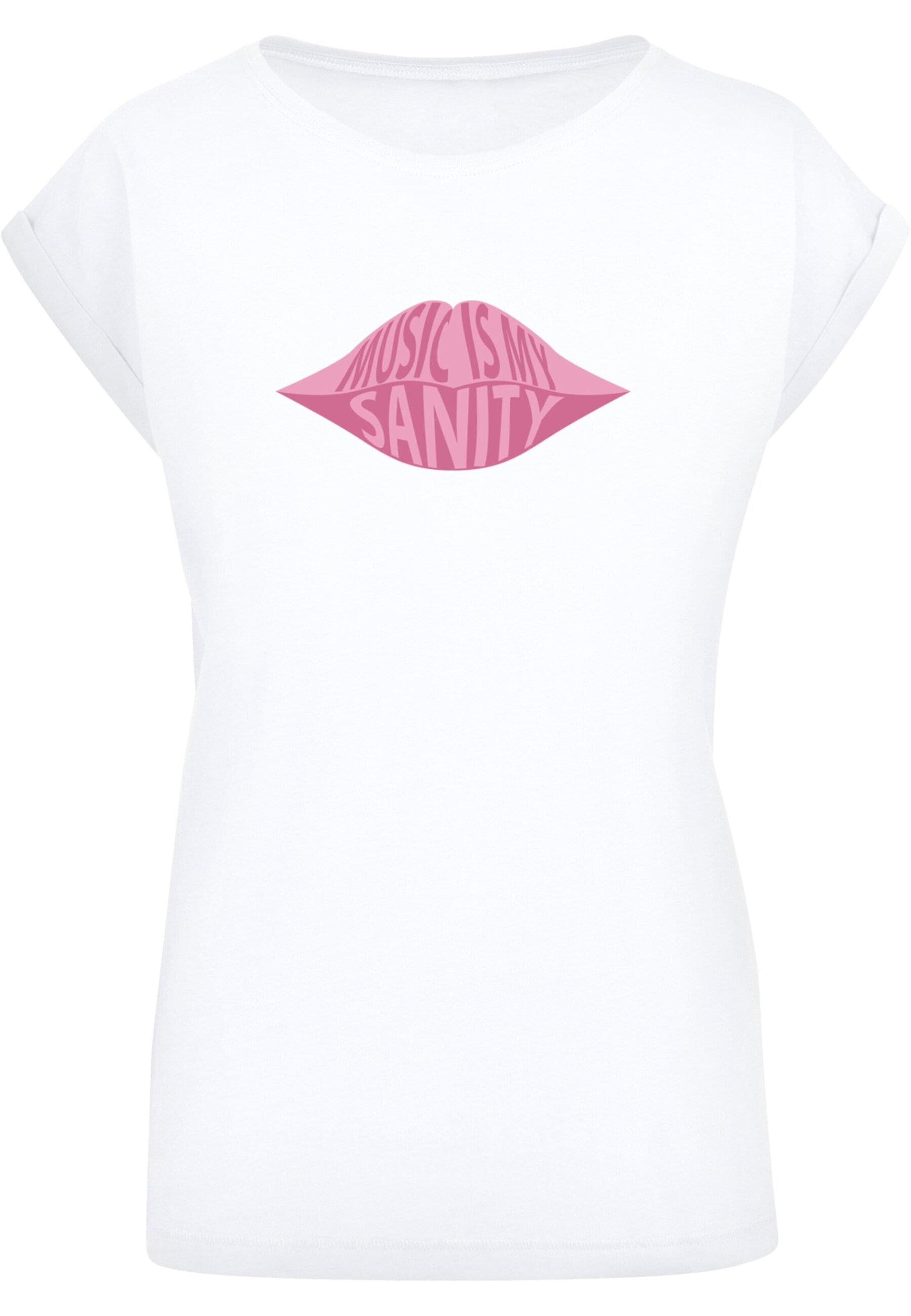 T-shirt 'Music Is My Sanity' Mister Tee en blanc : devant
