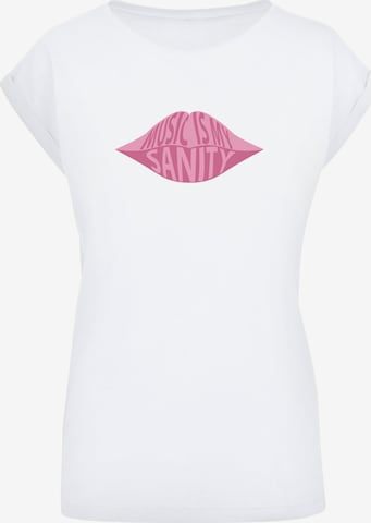 T-shirt 'Music Is My Sanity' Mister Tee en blanc : devant