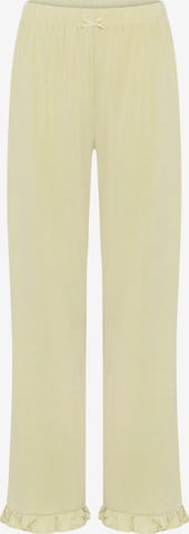 CCDK Copenhagen Pyjamahousut 'Jasmin' värissä keltainen: etupuoli