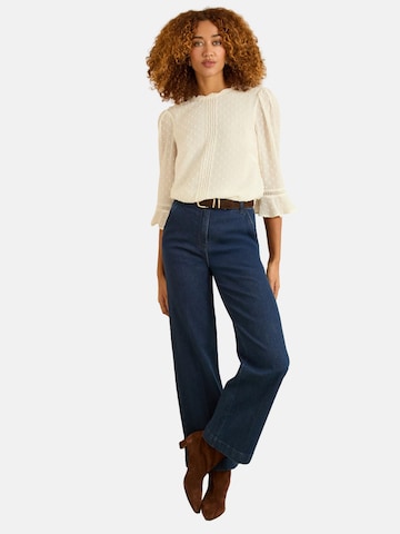 love & roses Blouse in Beige: voorkant