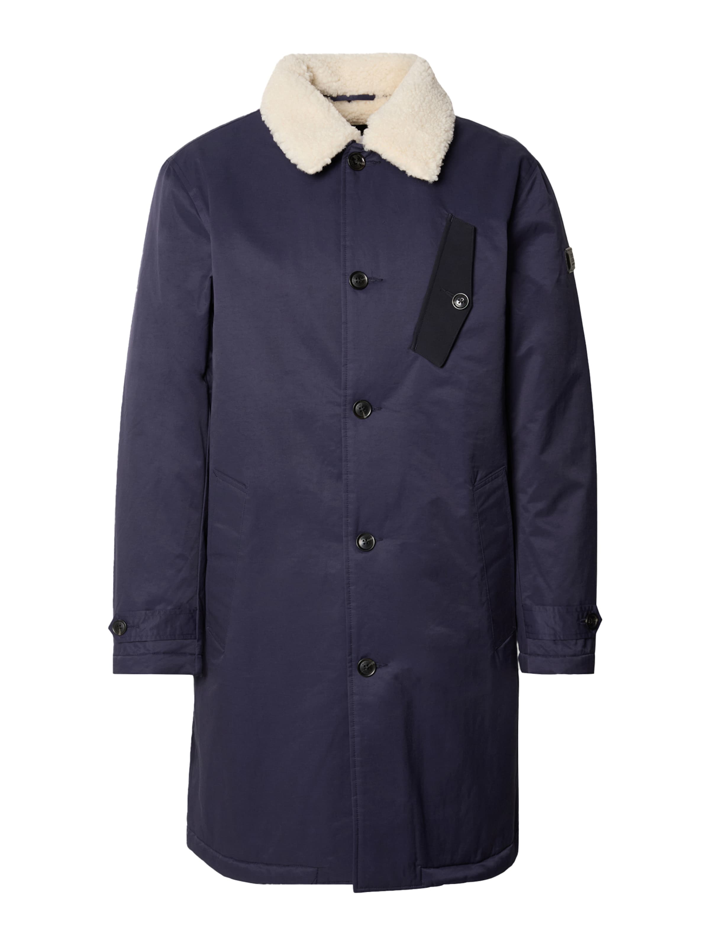 SCOTCH & SODA Ανοιξιάτικο και φθινοπωρινό παλτό σε μπλε: μπροστά