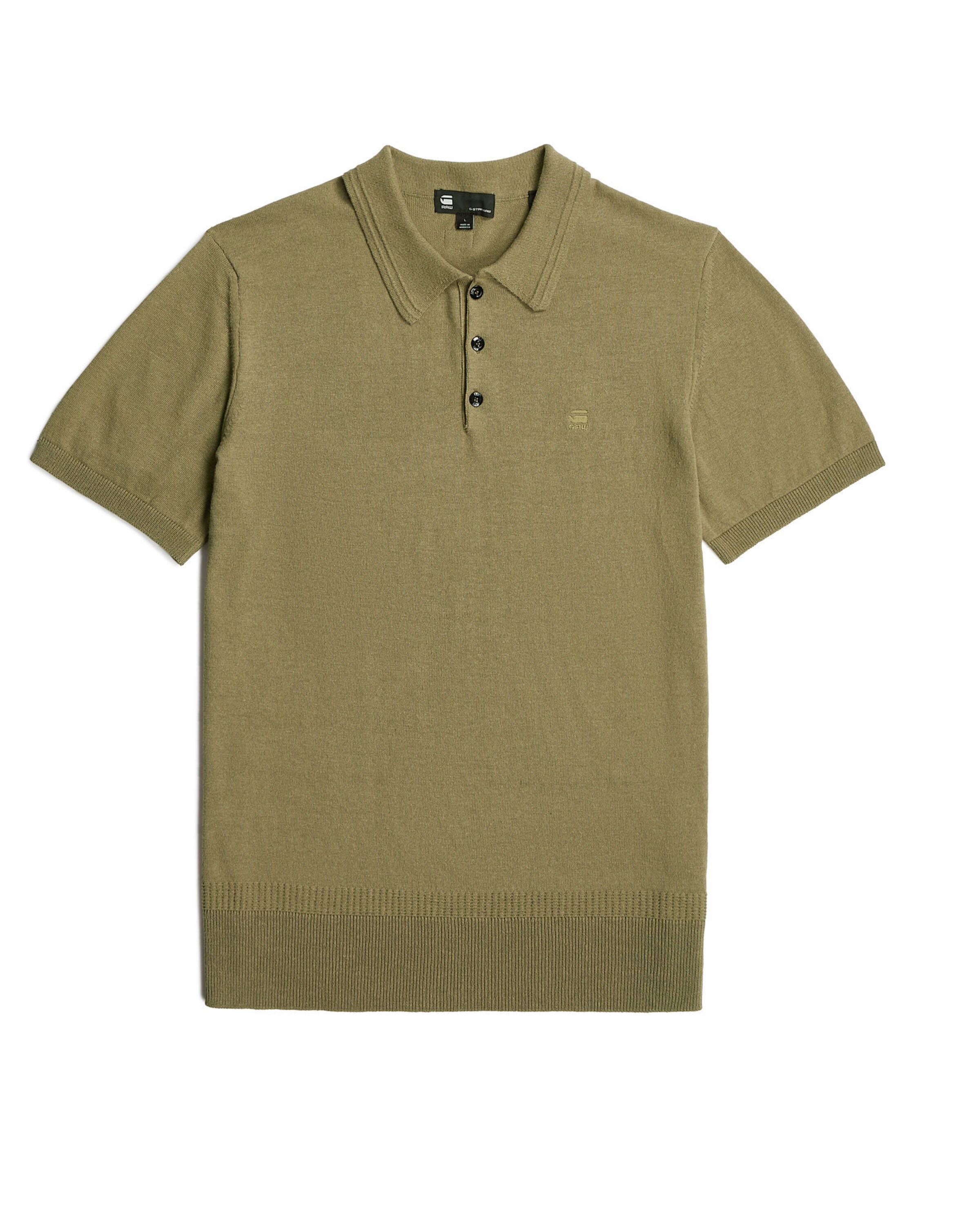 G-STAR Shirt 'Knitted' in Green: front
