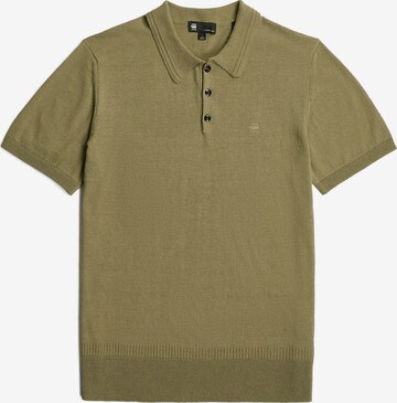 G-STAR Shirt 'Knitted' in Groen: voorkant