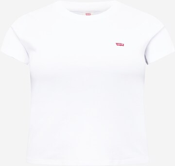 balts Levi's® Plus T-Krekls 'PL SS Baby Tee': no priekšpuses