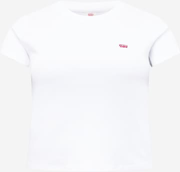 Levi's® Plus - Camisa 'PL SS Baby Tee' em branco: frente