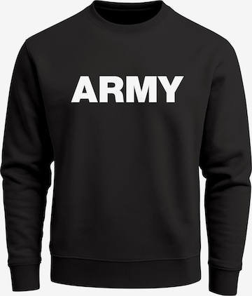 Neverless Sweatshirt 'Army' in Schwarz: Vorderseite