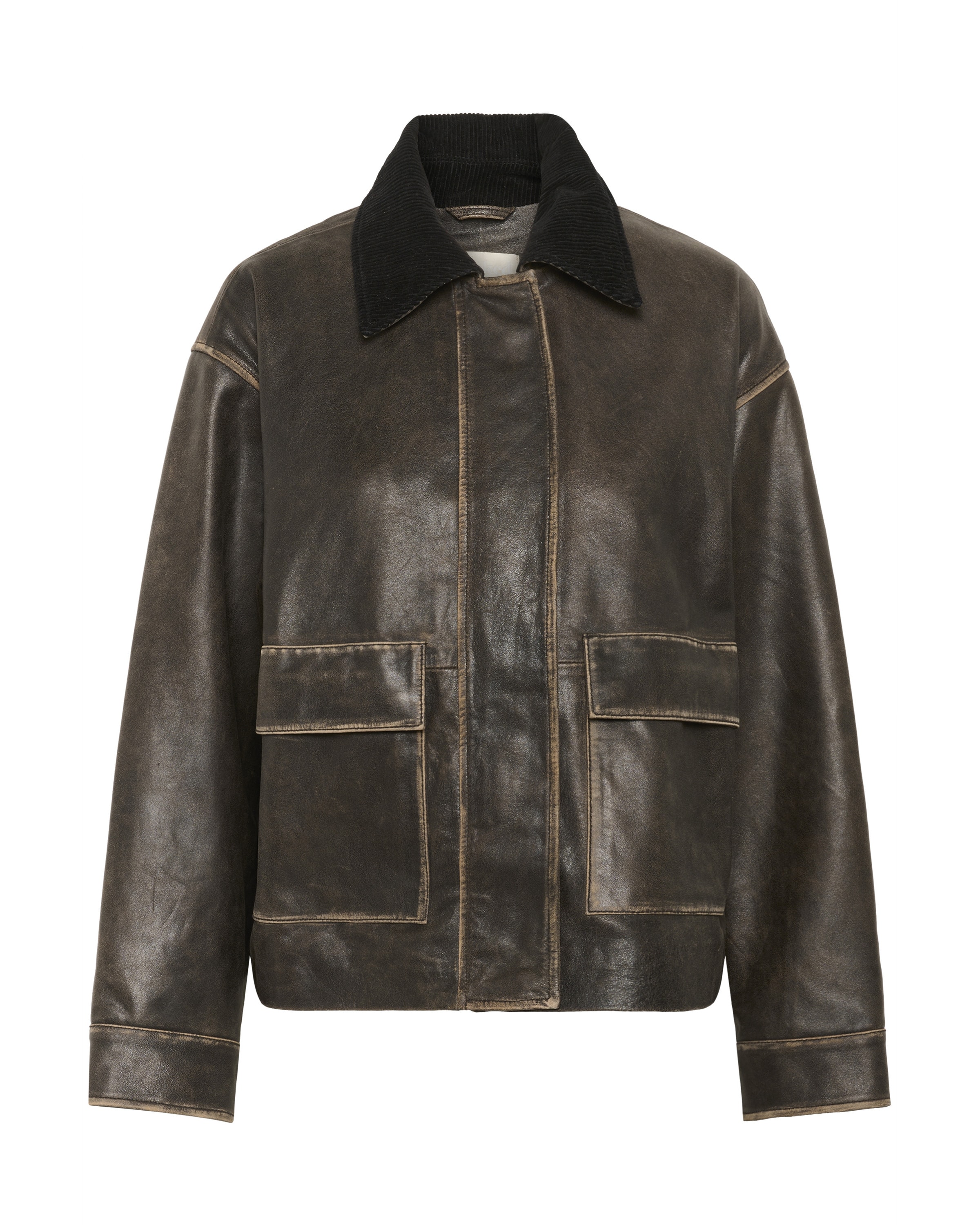 Veste mi-saison SOAKED IN LUXURY en marron : devant