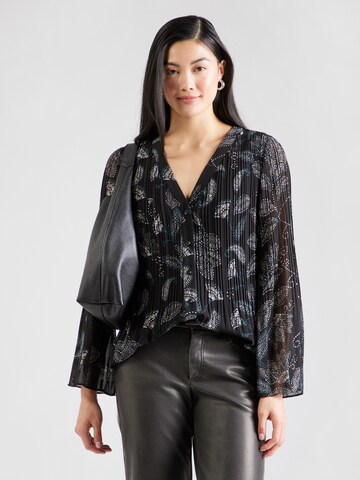 COMMA Μπλούζα σε μαύρο: μπροστά