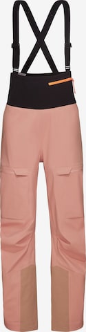 MAMMUT Regular Outdoorhose 'HS Bib' in Pink: Vorderseite