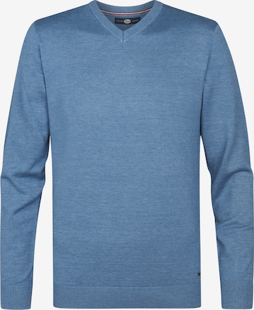 Pull-over Petrol Industries en bleu : devant