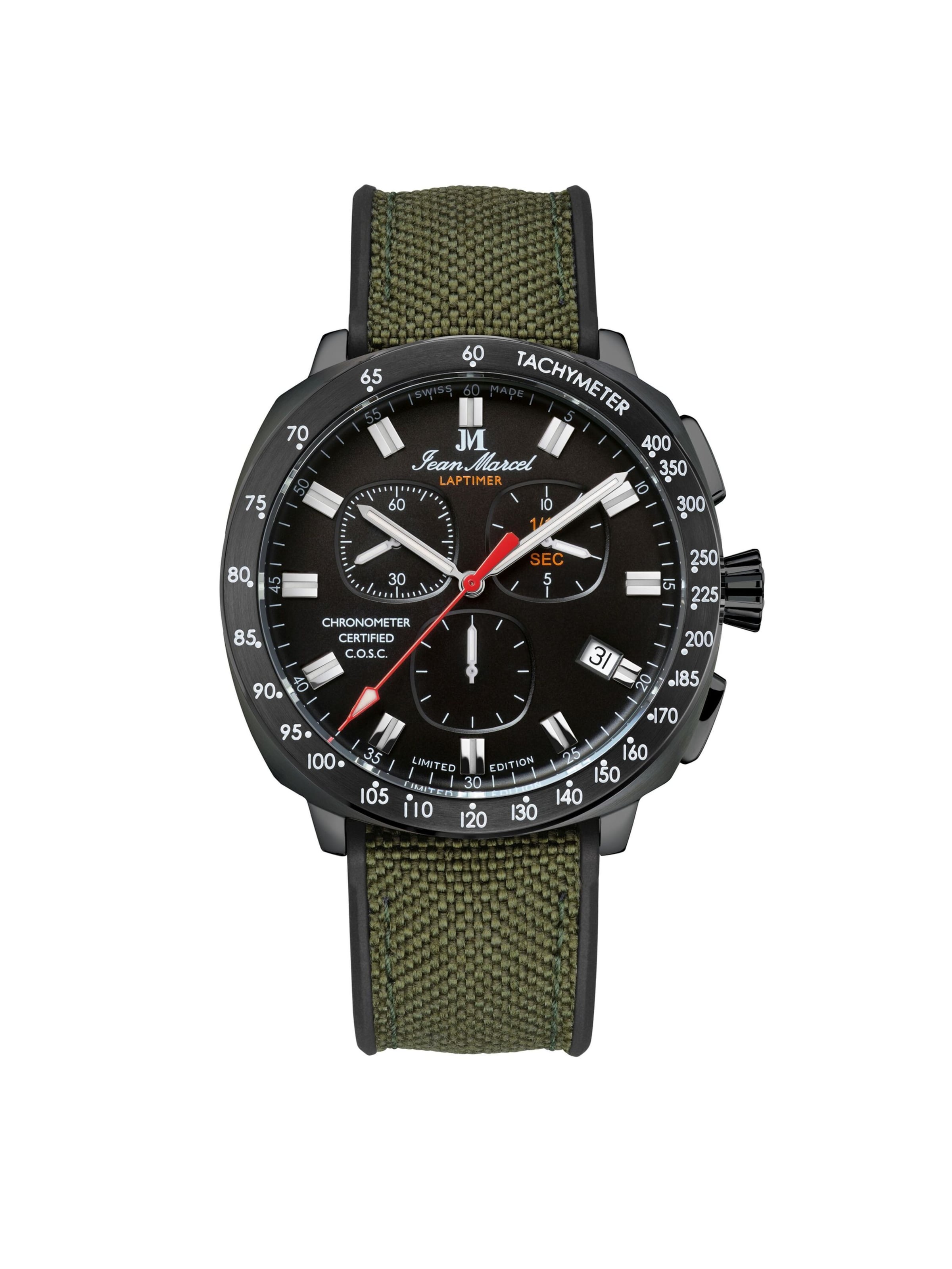 Jean Marcel Analog Watch in Black: front