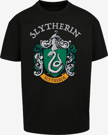 F4NT4STIC Shirt 'Harry Potter Slytherin Crest' in Zwart: voorkant