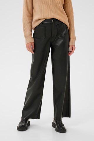 Kaffe Wide leg Broek 'Mikka' in Zwart