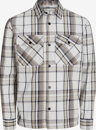 JACK & JONES Button Up Shirt 'Roy' in Navy / Mocha / White, Item view