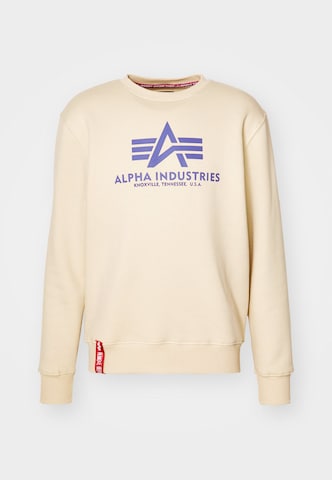 ALPHA INDUSTRIES Sweatshirt in White: front