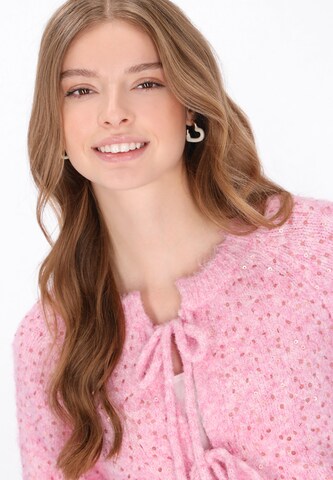 MYMO Knit cardigan in Pink