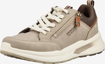 Chaussure de sport à lacets Dockers by Gerli en gris : devant