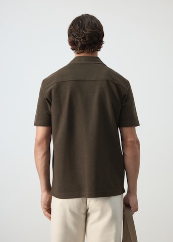 MANGO MAN Comfort Fit Hemd 'Algarvec' in Braun