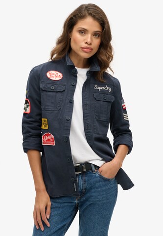 Veste mi-saison Superdry en bleu : devant