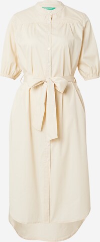 UNITED COLORS OF BENETTON Košilové šaty – béžová: přední strana