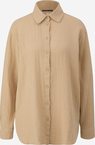 QS Blouse in Beige: front