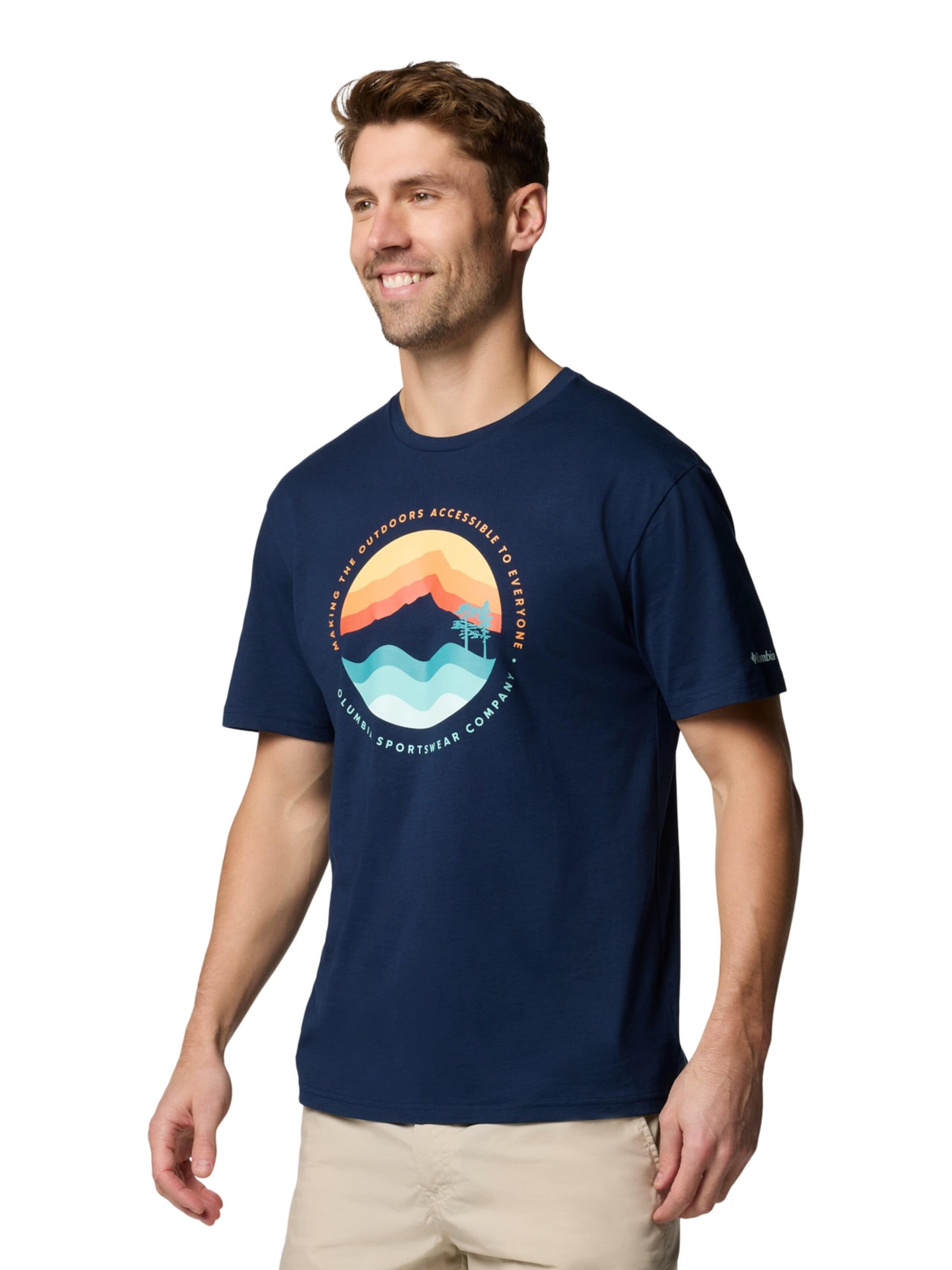 COLUMBIA Shirt 'Columbia Path Lake II Graphic' in Blauw