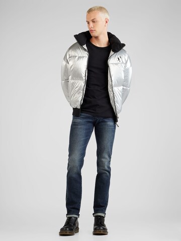 ARMANI EXCHANGE Zimní bunda – stříbrná