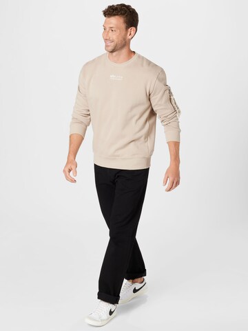 ALPHA INDUSTRIES Sweatshirt in Beige