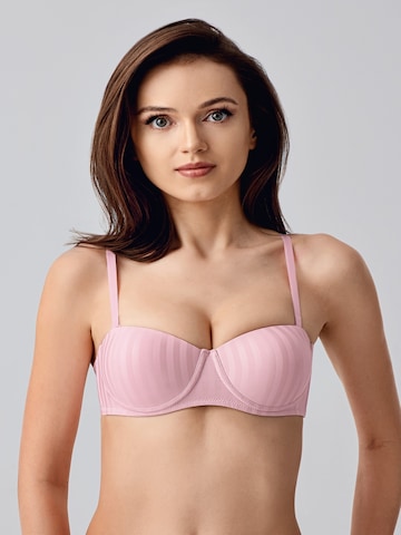 Bandeau Soutien-gorge C&City en rose : devant
