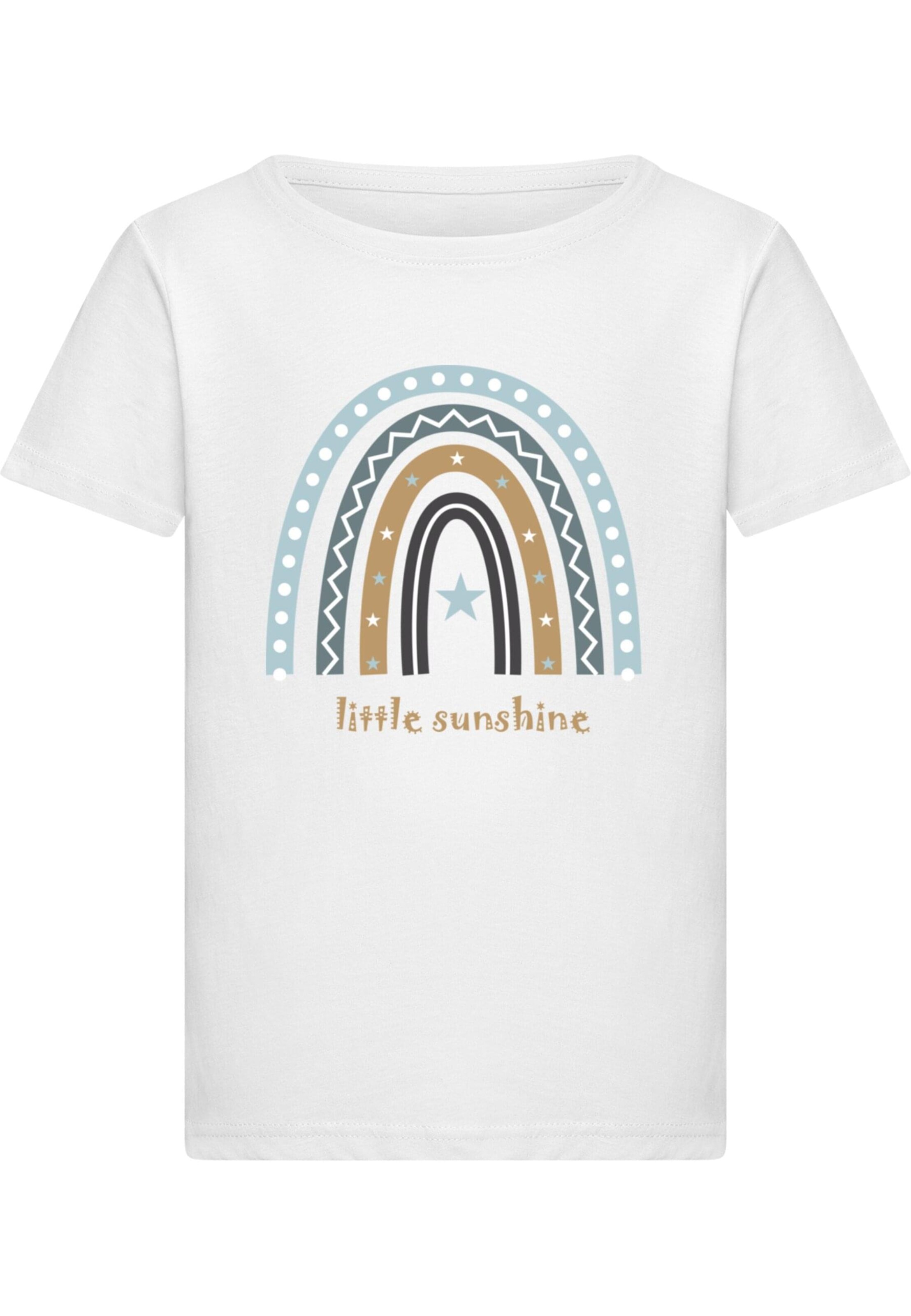 Maglietta 'Rainbow Sunshine' di Merchcode in bianco: frontale