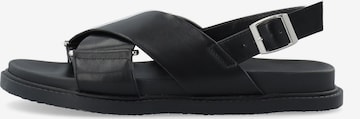 Sandalo con cinturino di Bianco in nero: frontale