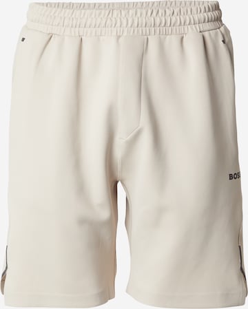 smėlio BOSS Standartinis Sportinės kelnės 'Hecon': priekis
