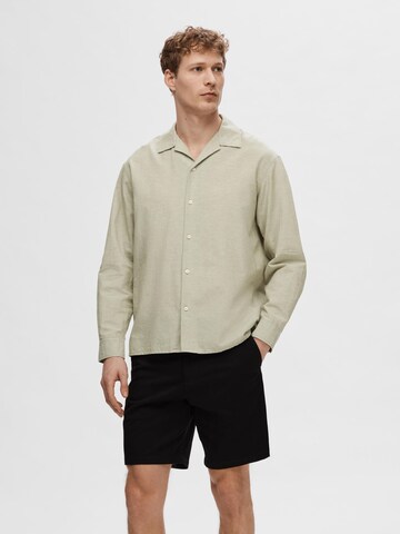 SELECTED HOMME Regular fit Overhemd in Groen: voorkant