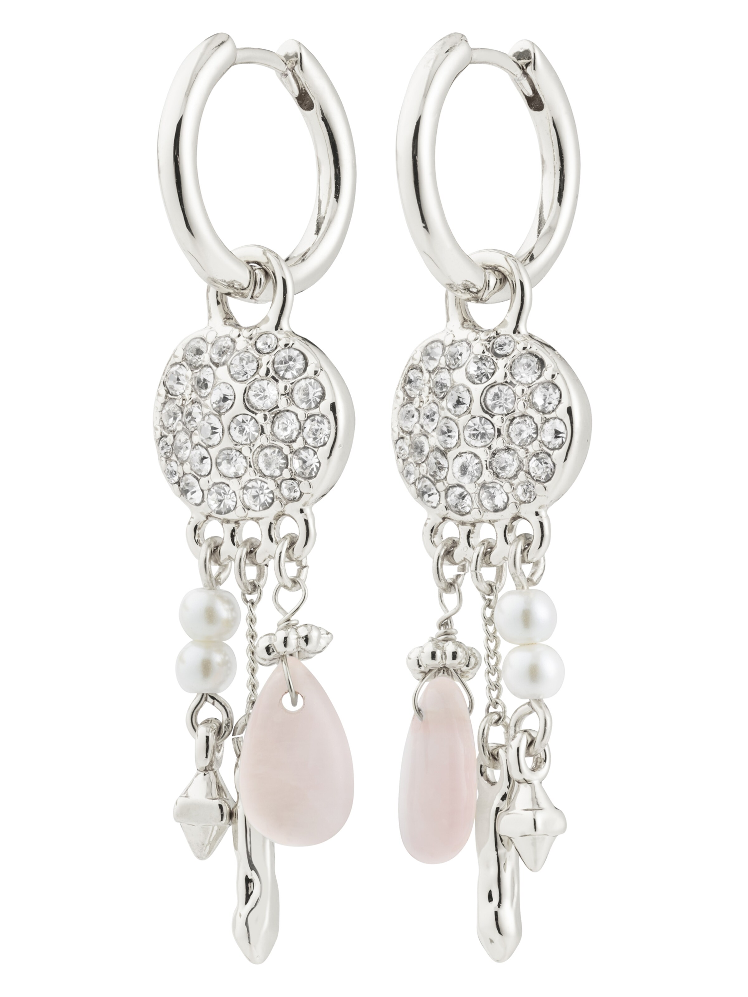 Orecchini 'Shift' di Pilgrim in argento: frontale