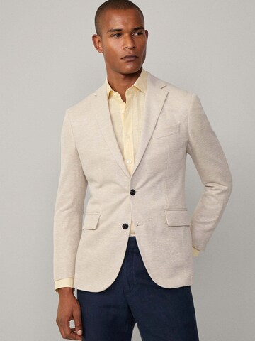 Hackett London Slim Fit Sakko in Beige: Vorderseite