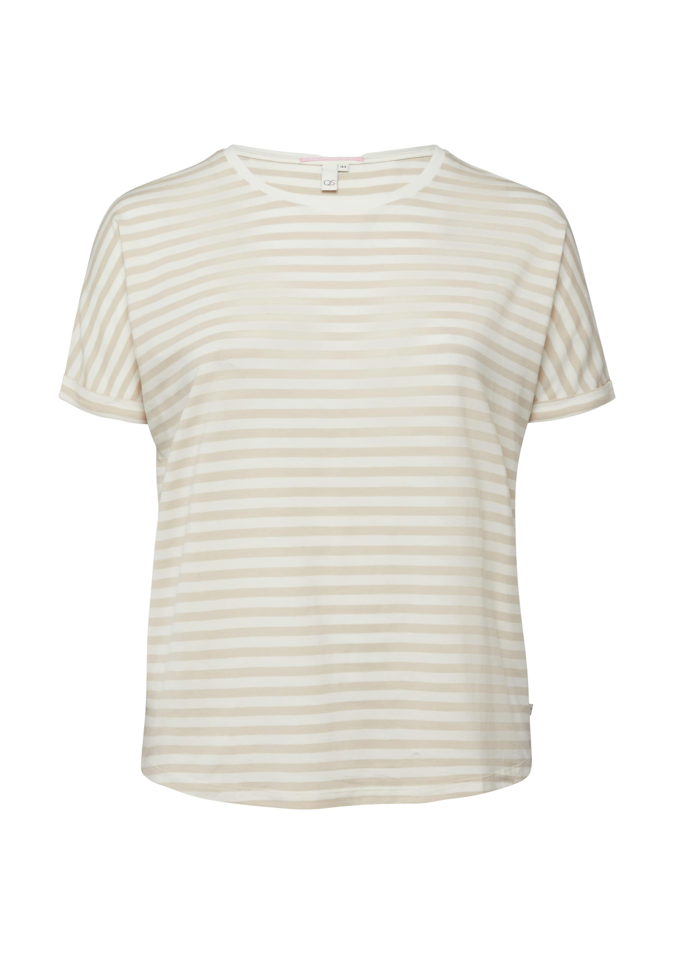 T-shirt QS en beige : devant