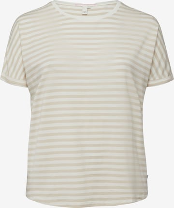 T-shirt QS en beige : devant