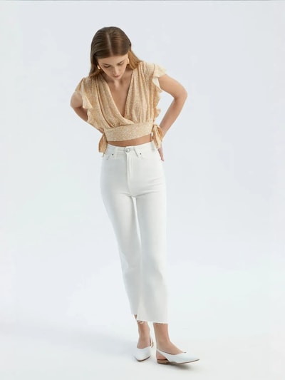 Hiccup Blusa em castanho claro / branco, Vista do artigo